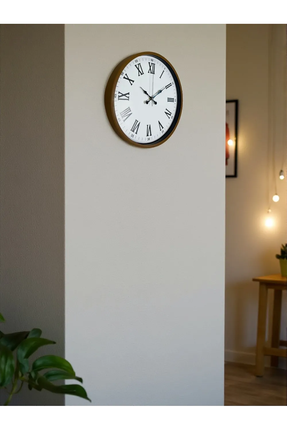 36 Cm Kahverengi Dekoratif Duvar Saati