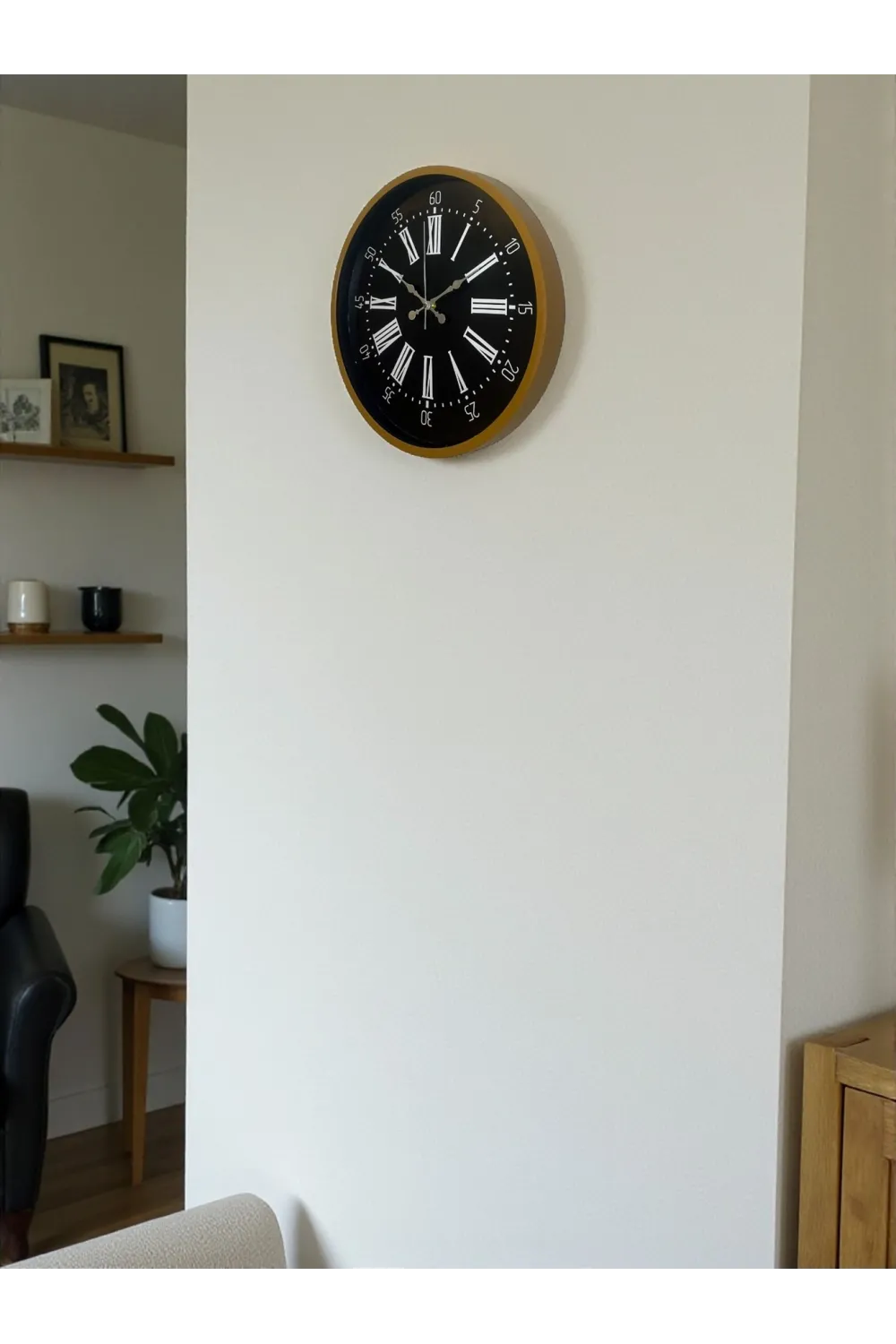 36 Cm Kahverengi Dekoratif Duvar Saati