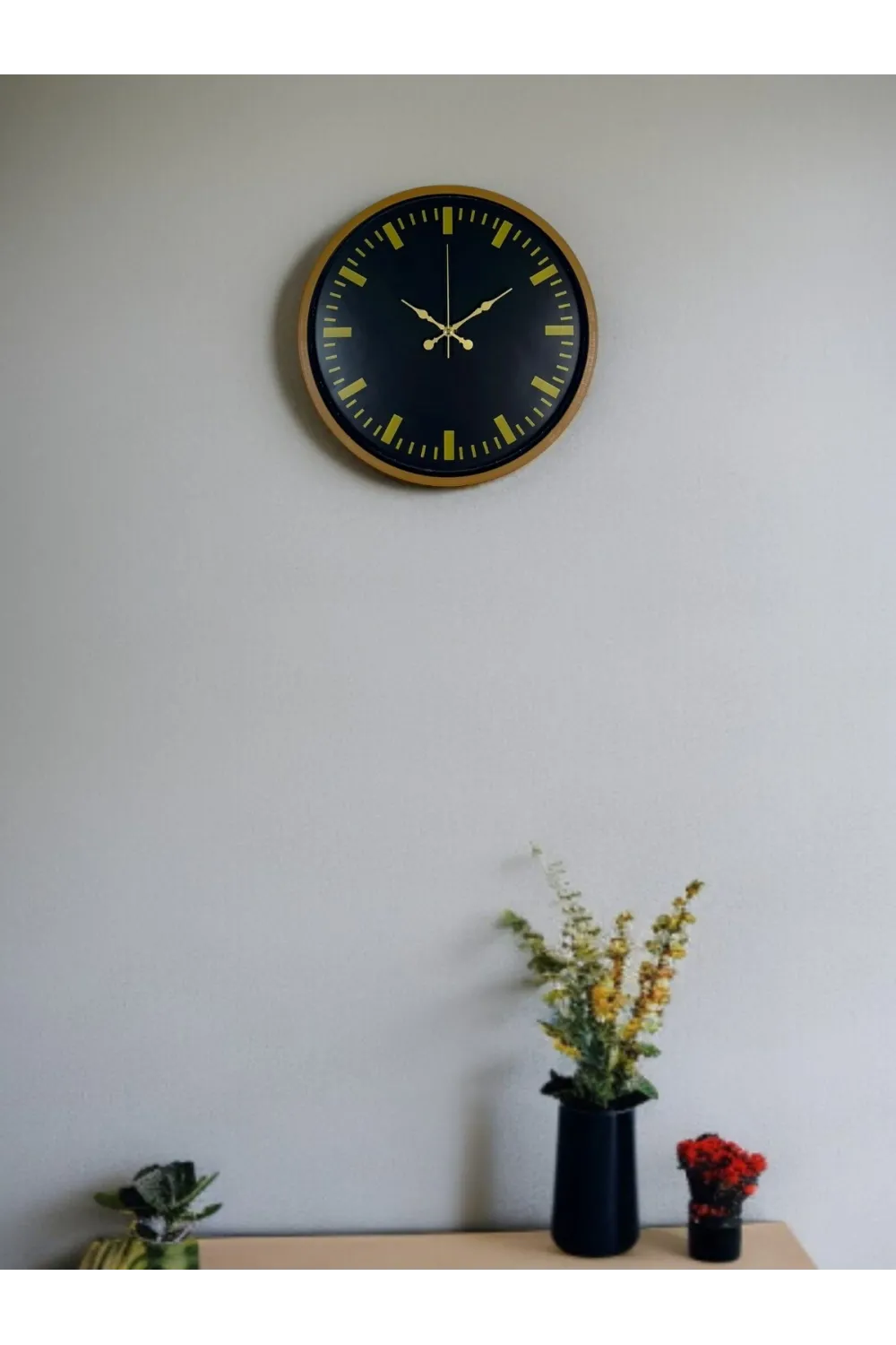 36 Cm Kahverengi Modern Duvar Saati