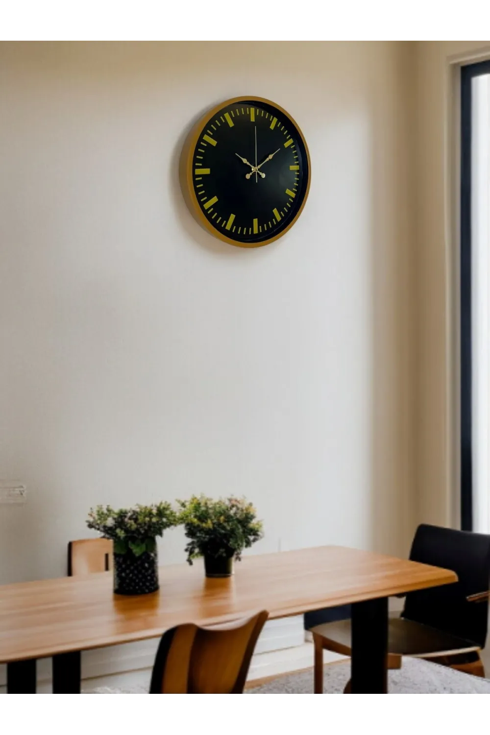 36 Cm Kahverengi Modern Duvar Saati