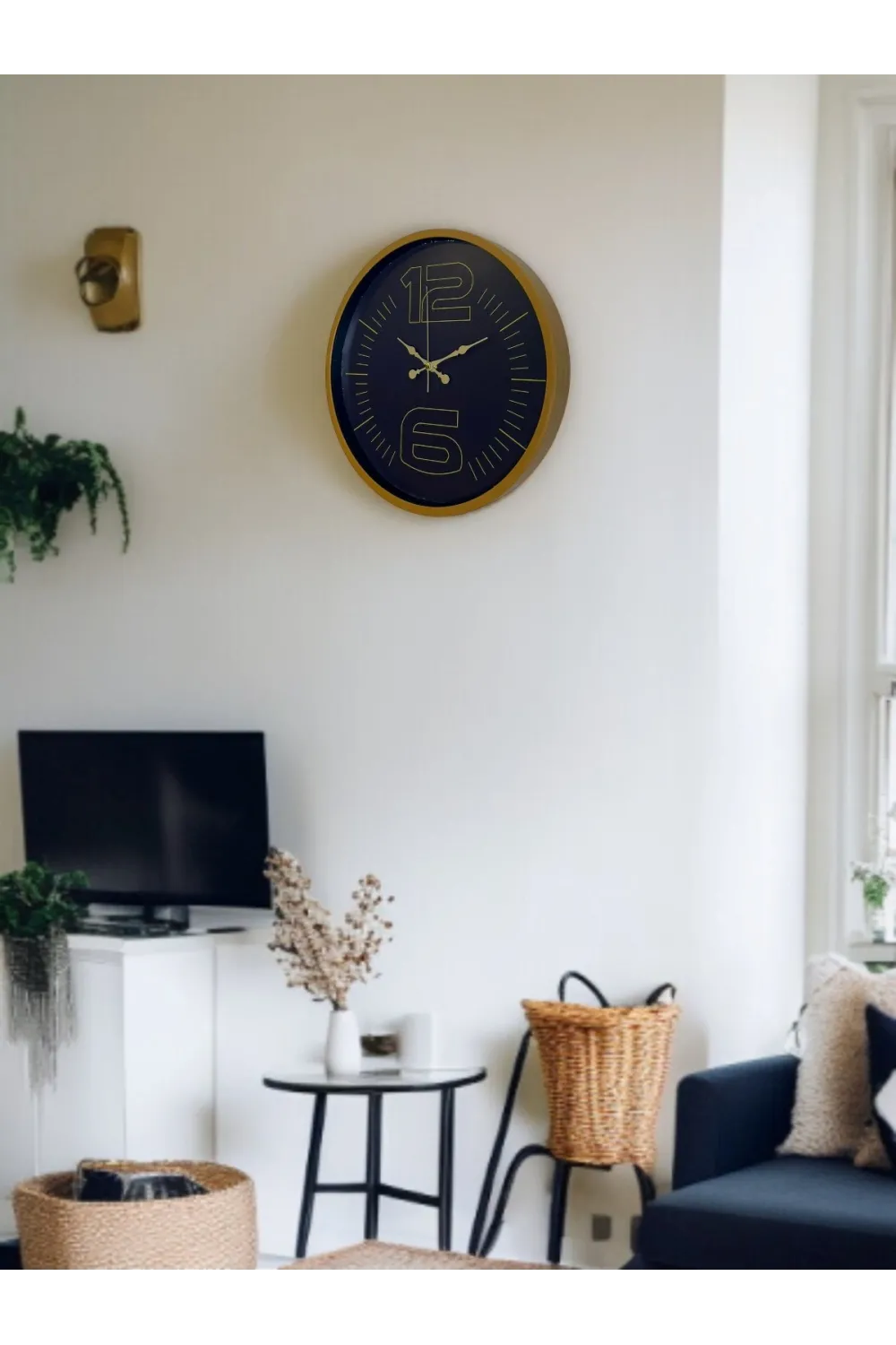 36 Cm Kahverengi Modern Duvar Saati