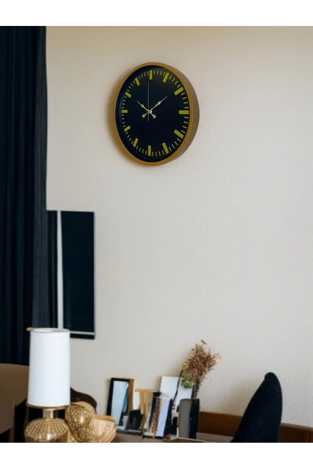 36 Cm Kahverengi Modern Duvar Saati