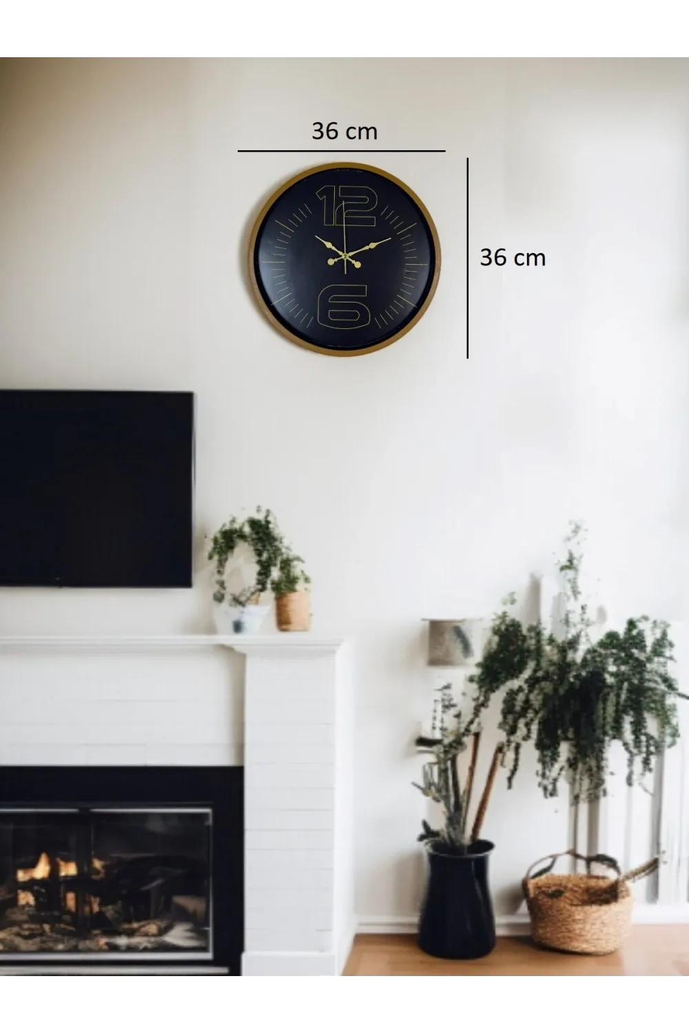 36 Cm Kahverengi Modern Duvar Saati