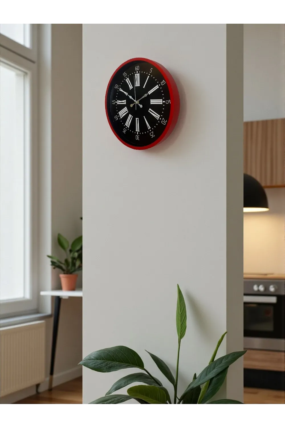 36 Cm Kırmızı Asil Duvar Saati