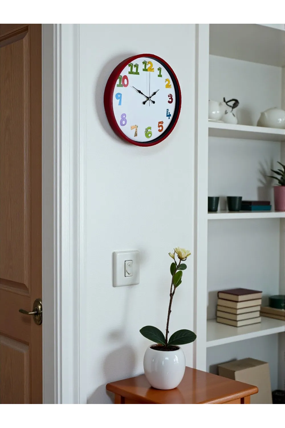 36 Cm Kırmızı Çocuk Odası Duvar Saati