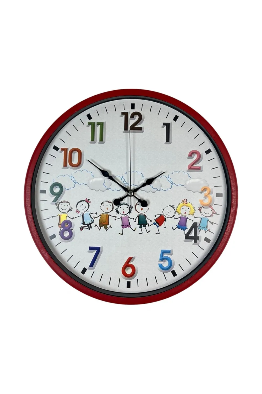 36 Cm Kırmızı Çocuk Odası Duvar Saati