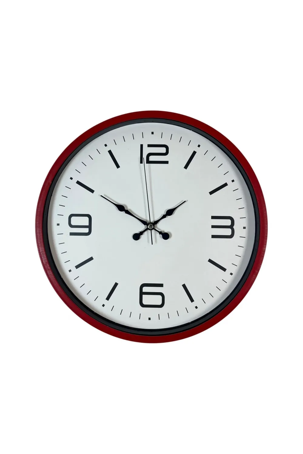 36 Cm Kırmızı Modern Dekoratif Duvar Saati