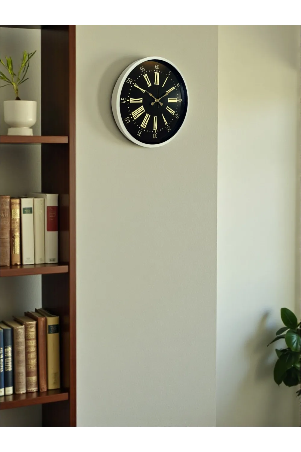 36 Cm Krem Dekoratif Duvar Saati