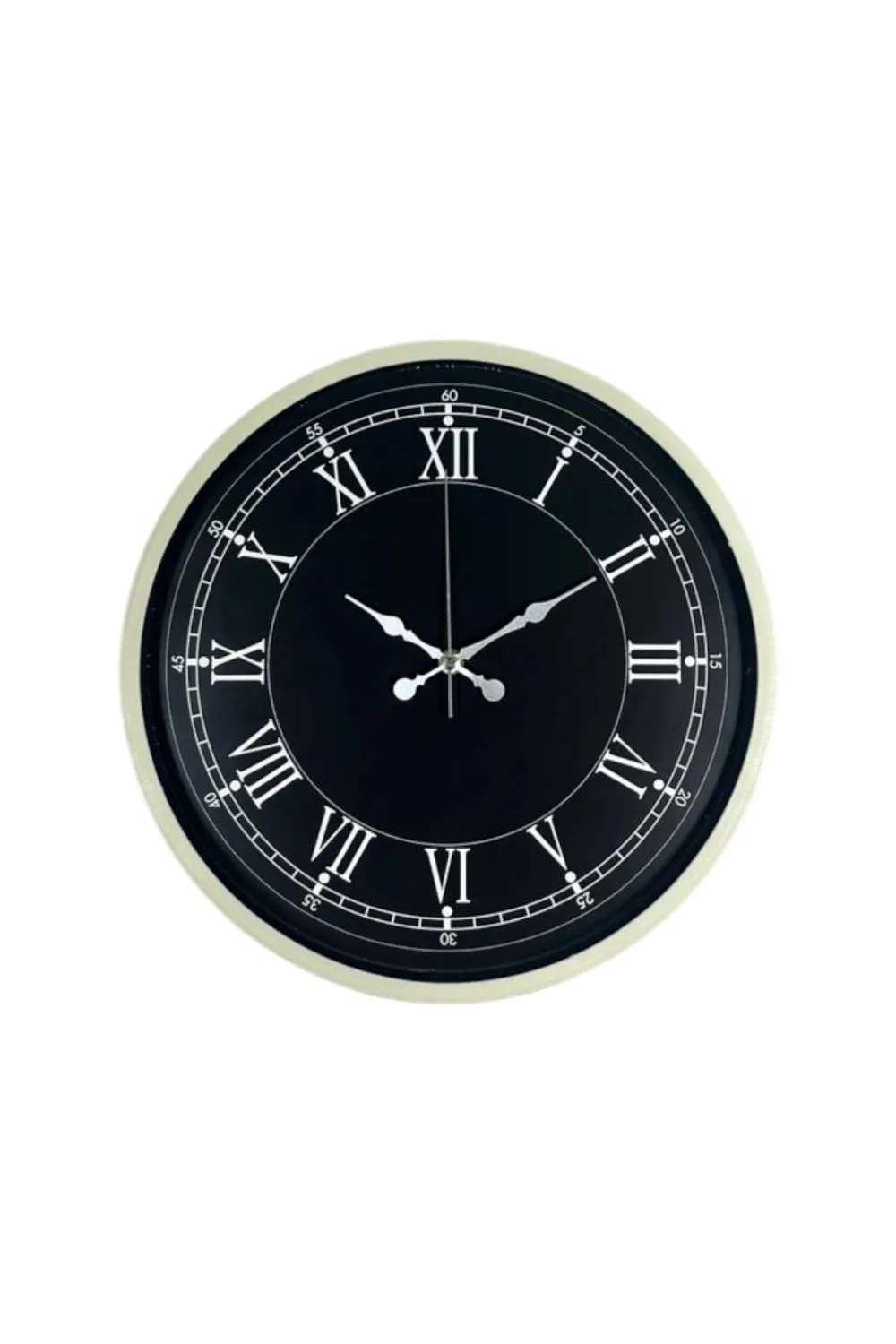 36 Cm Krem Dekoratif Duvar Saati