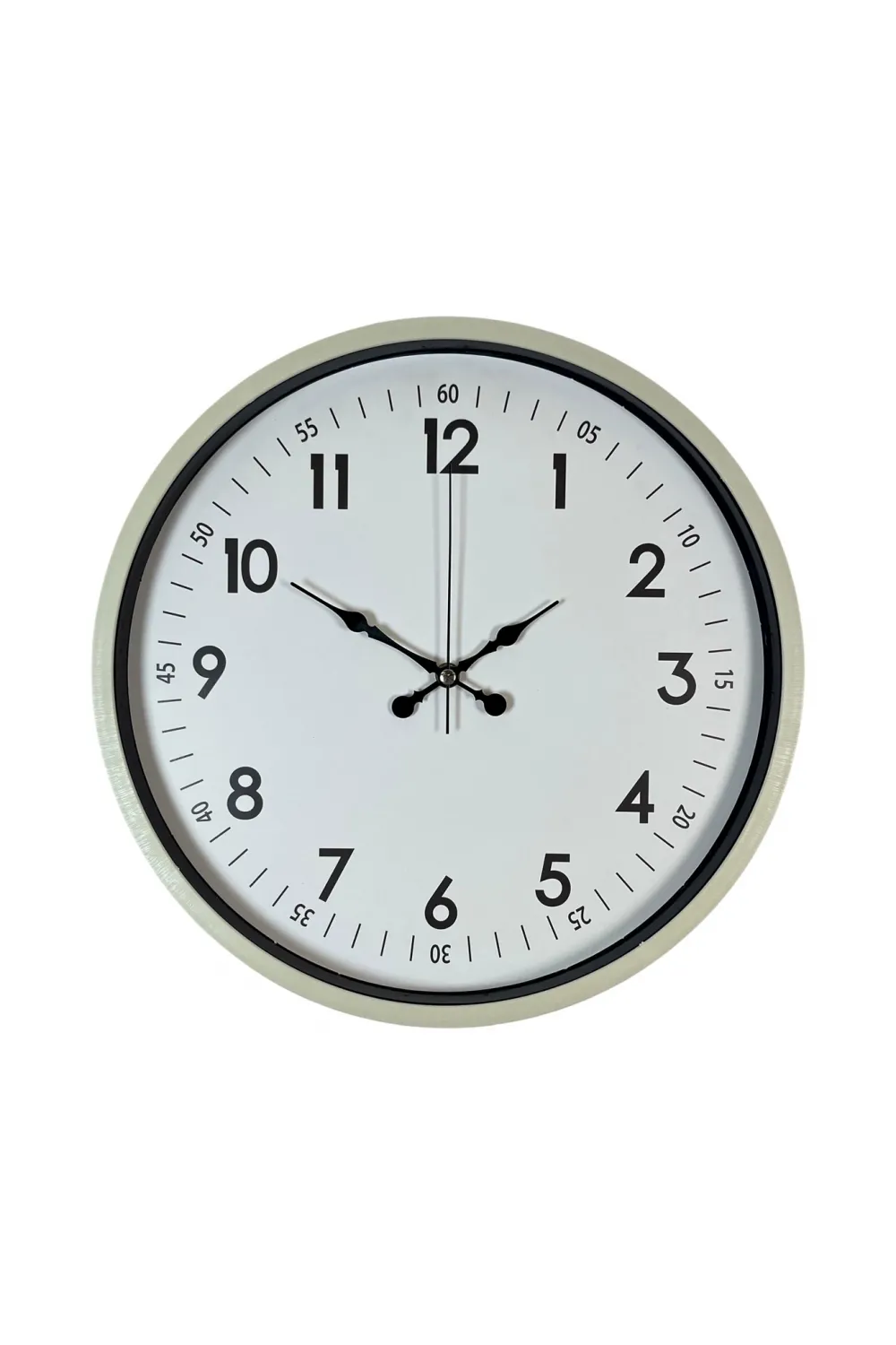 36 Cm Krem Dekoratif Duvar Saati