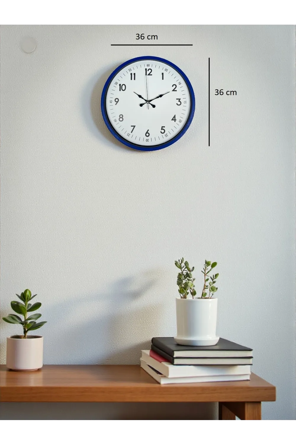36 Cm Lacivert Dekoratif Duvar Saati