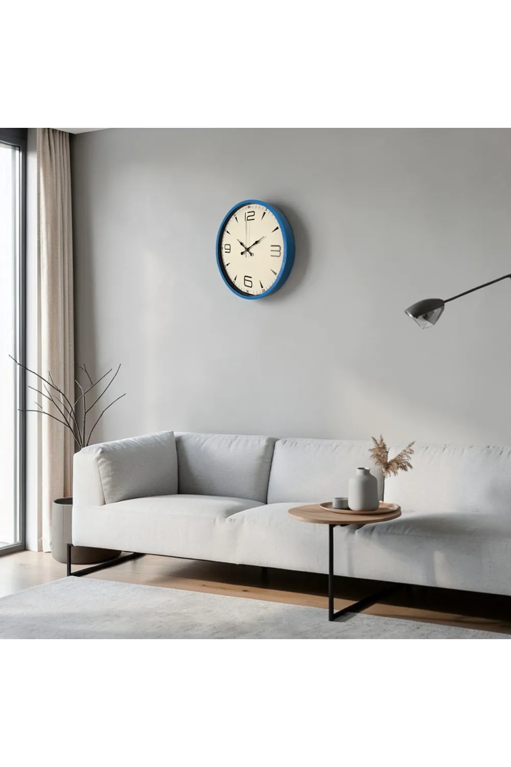 36 Cm Mavi Dekoratif Duvar Saati