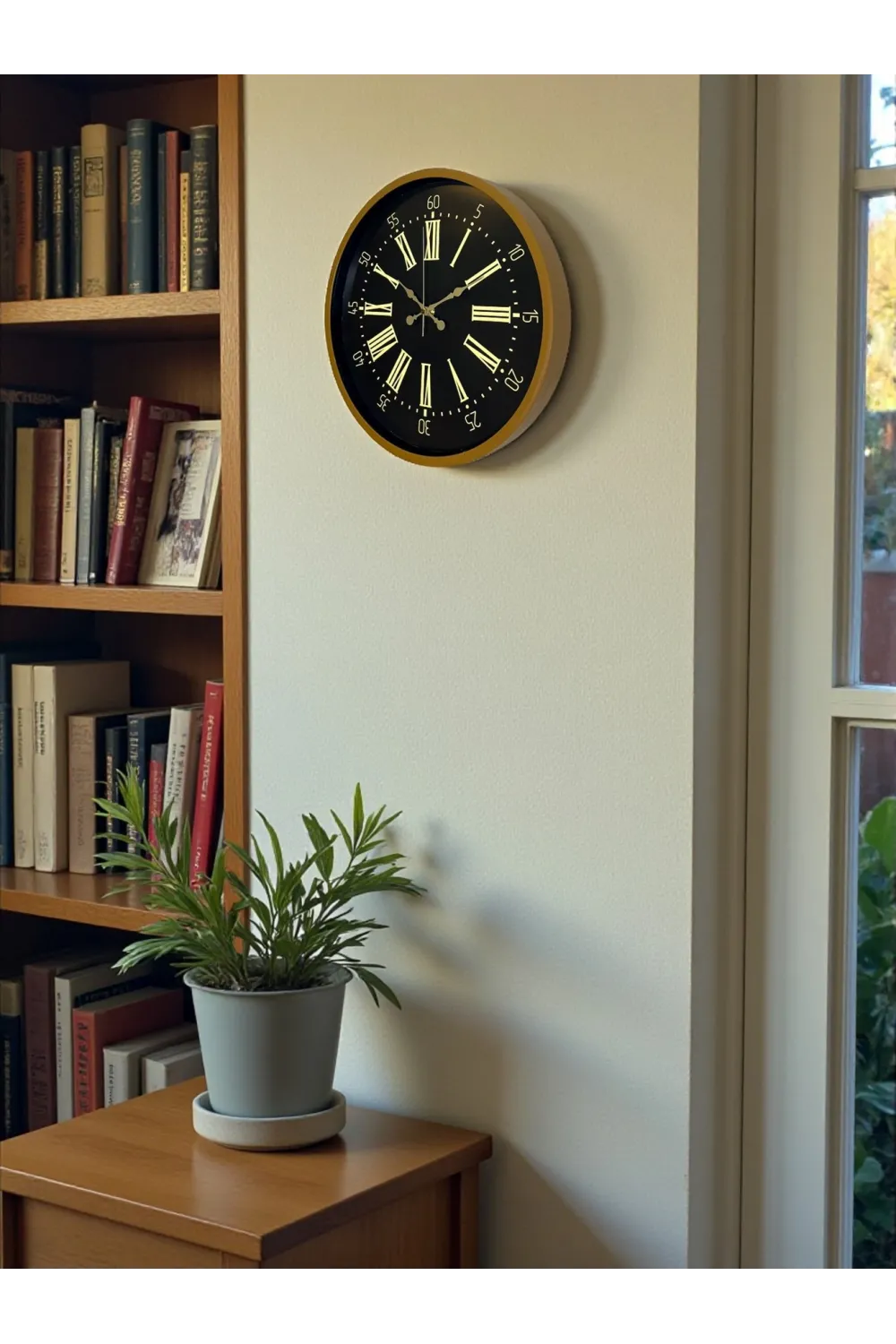36 Cm Modern Kahverengi Duvar Saati