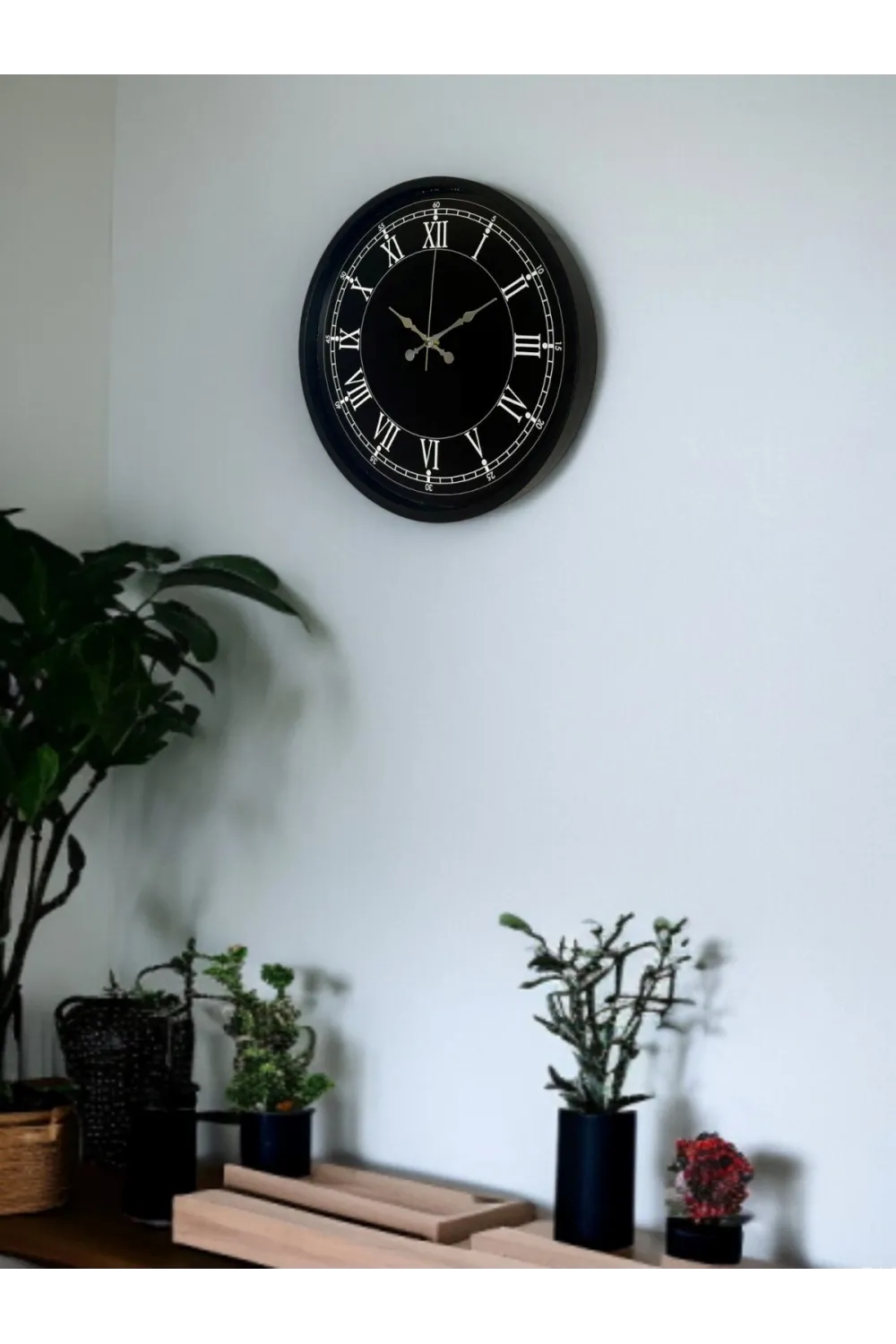 36 Cm Modern Siyah Duvar Saati
