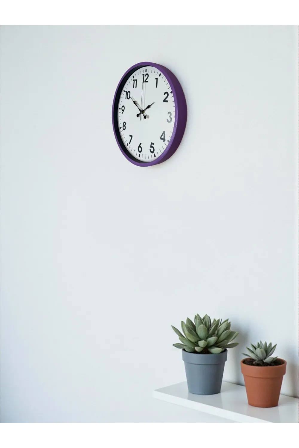 36 Cm Mor Standart Duvar Saati