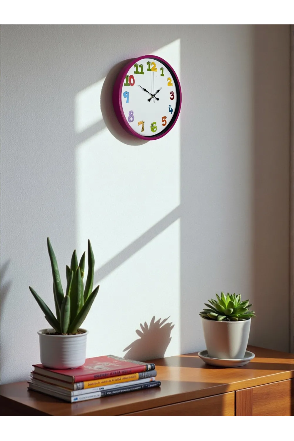36 Cm Pembe Çocuk Odası Duvar Saati