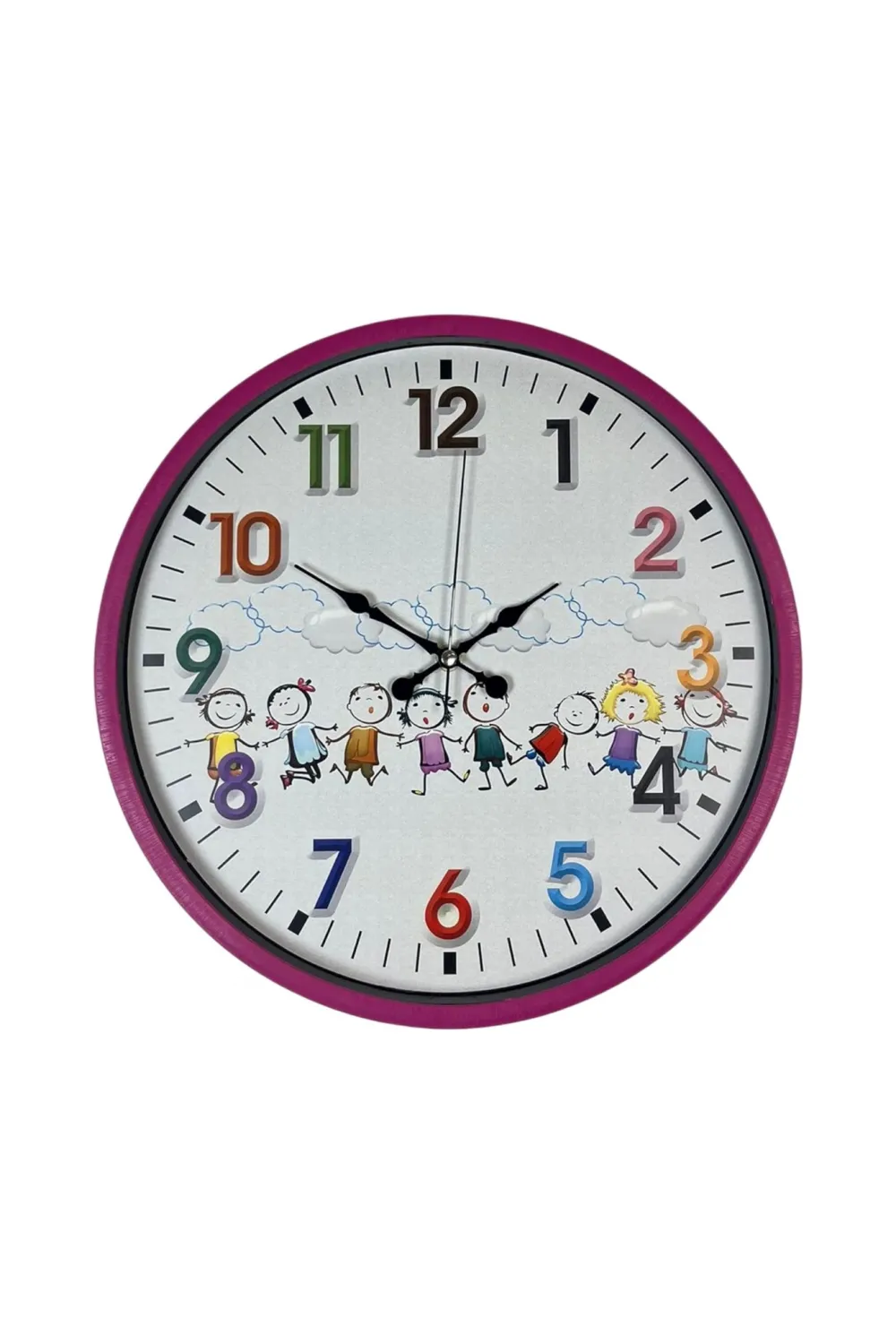 36 Cm Pembe Çocuk Odası Duvar Saati