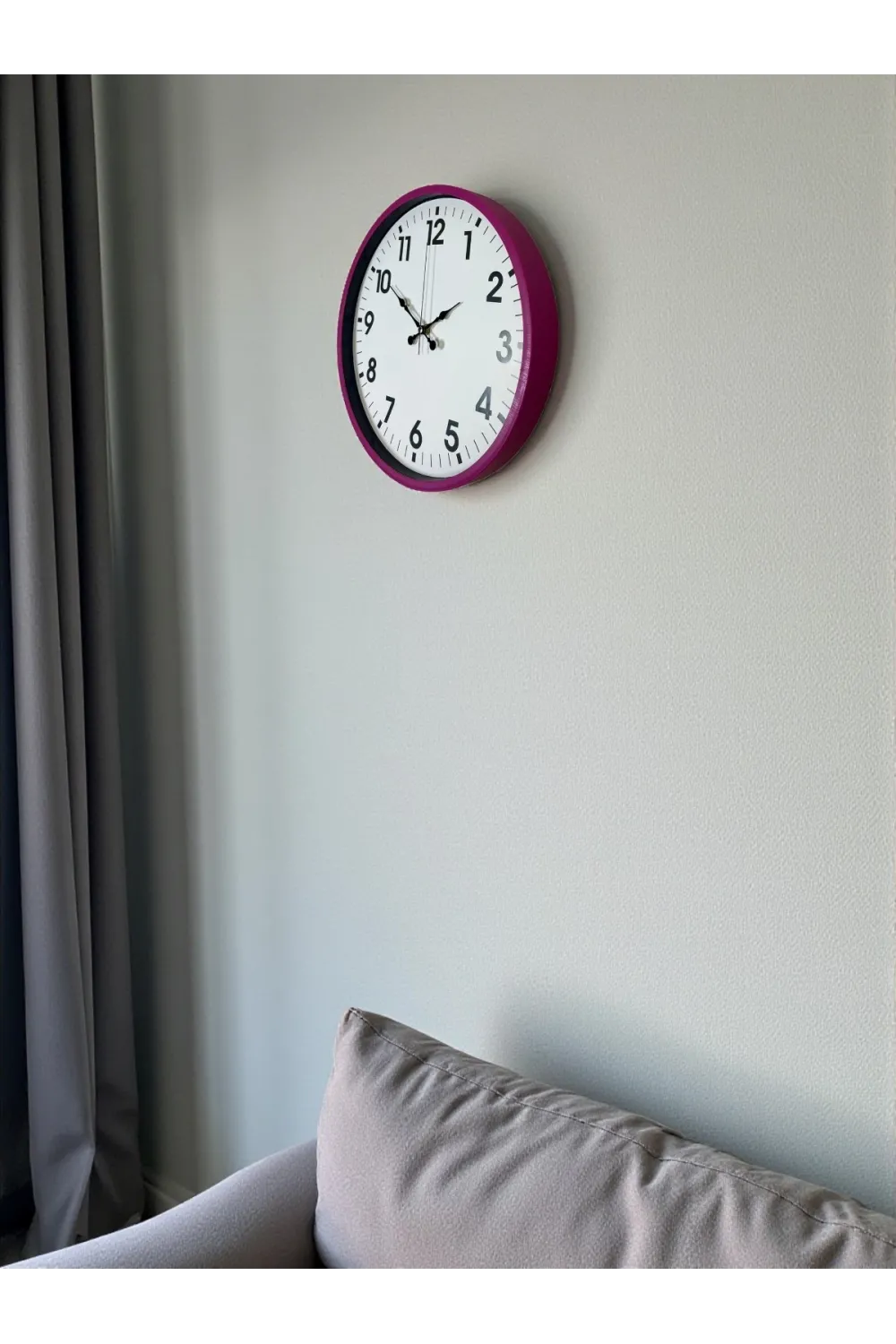 36 Cm Pembe Dekoratif Duvar Saati