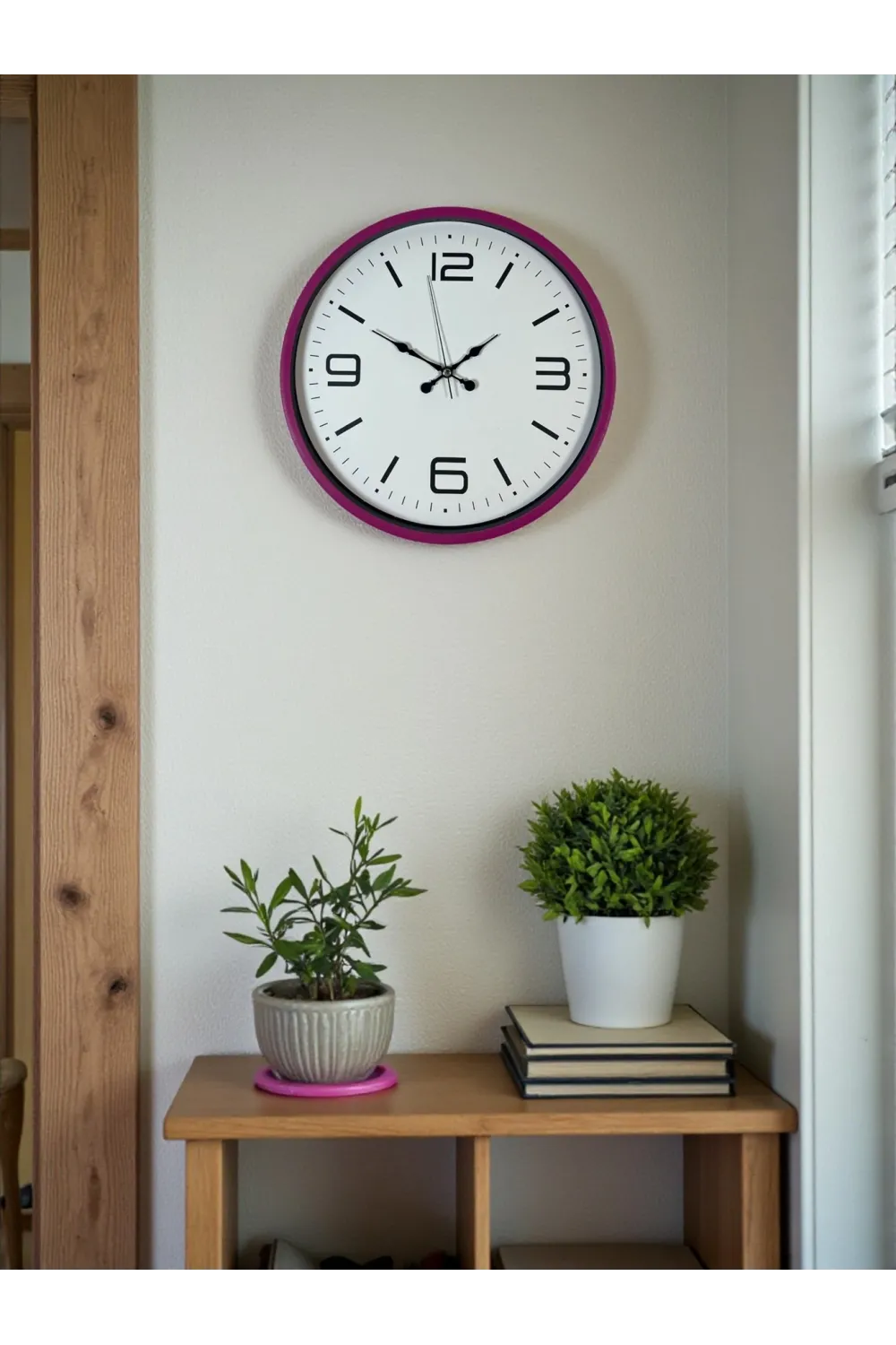 36 Cm Pembe Modern Duvar Saati