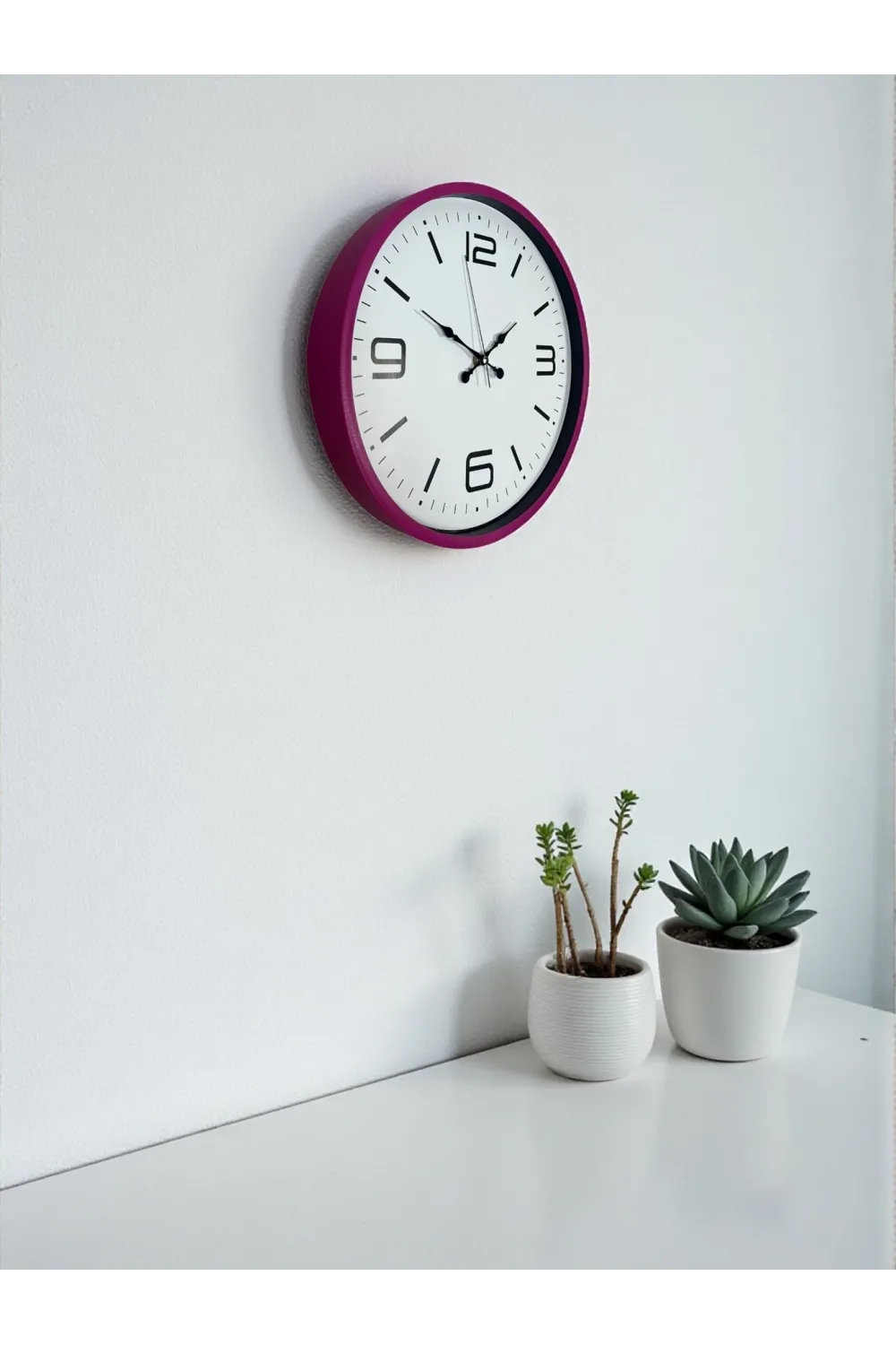 36 Cm Pembe Modern Duvar Saati