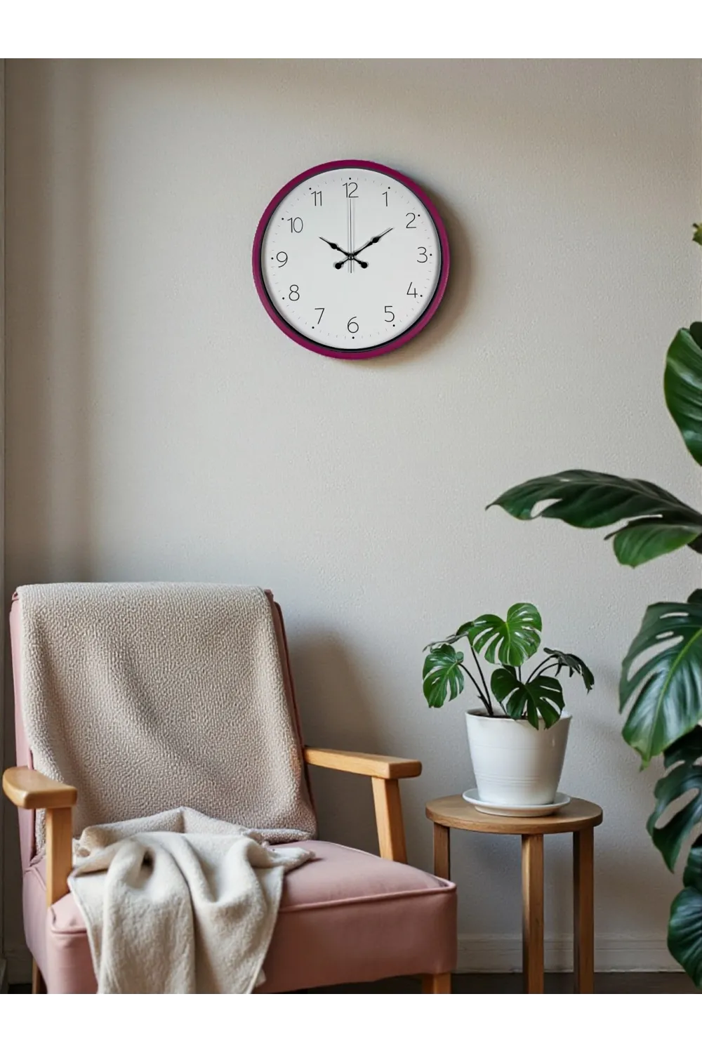 36 Cm Pembe Standart Duvar Saati