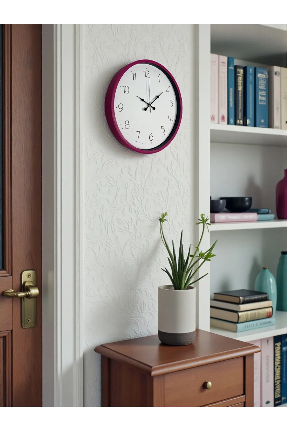 36 Cm Pembe Standart Duvar Saati