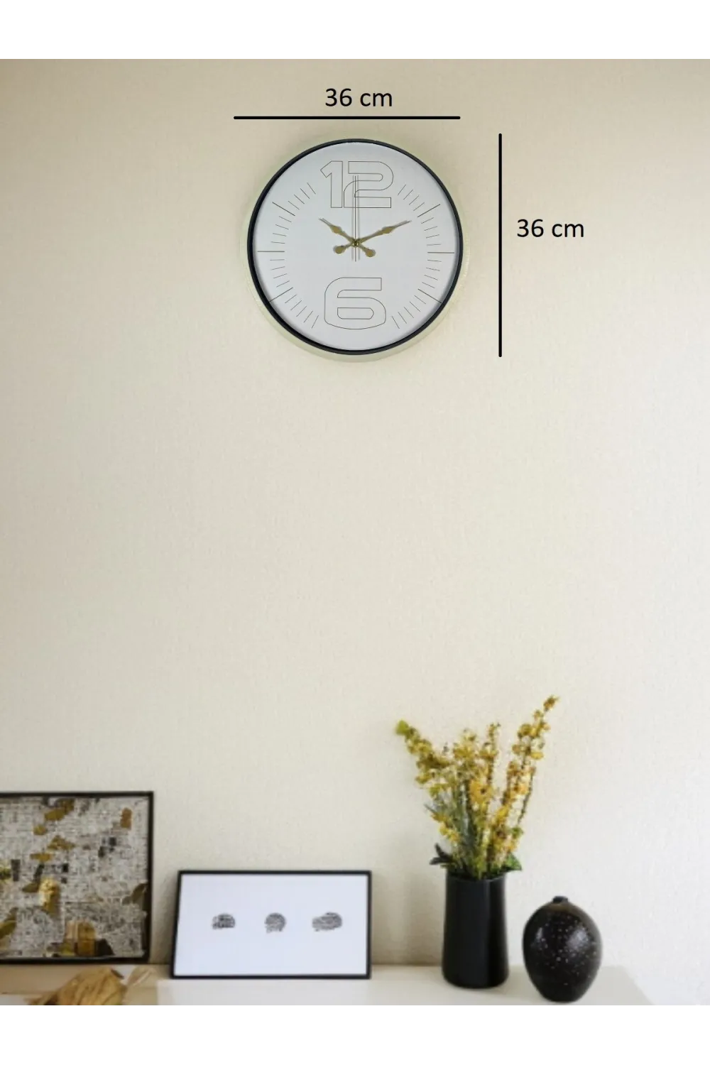 36 Cm Sade Dekoratif Duvar Saati