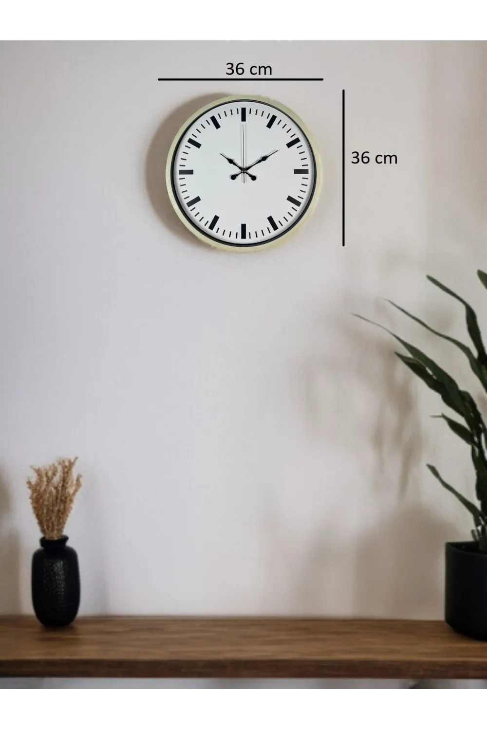 36 Cm Sade Dekoratif Duvar Saati
