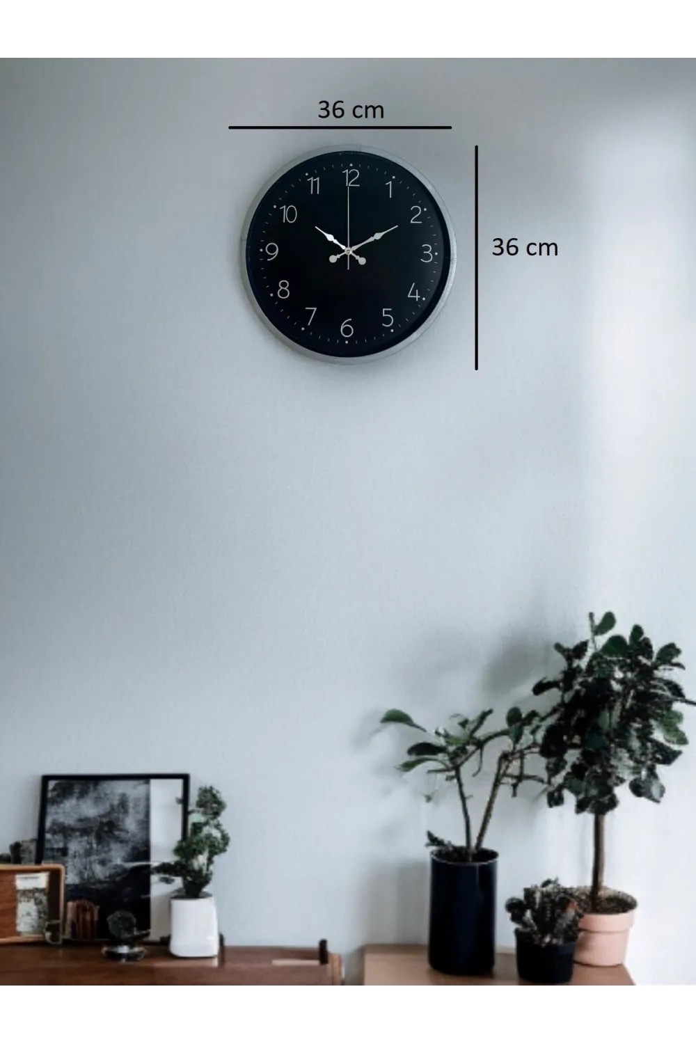 36 Cm Sade Dekoratif Duvar Saati