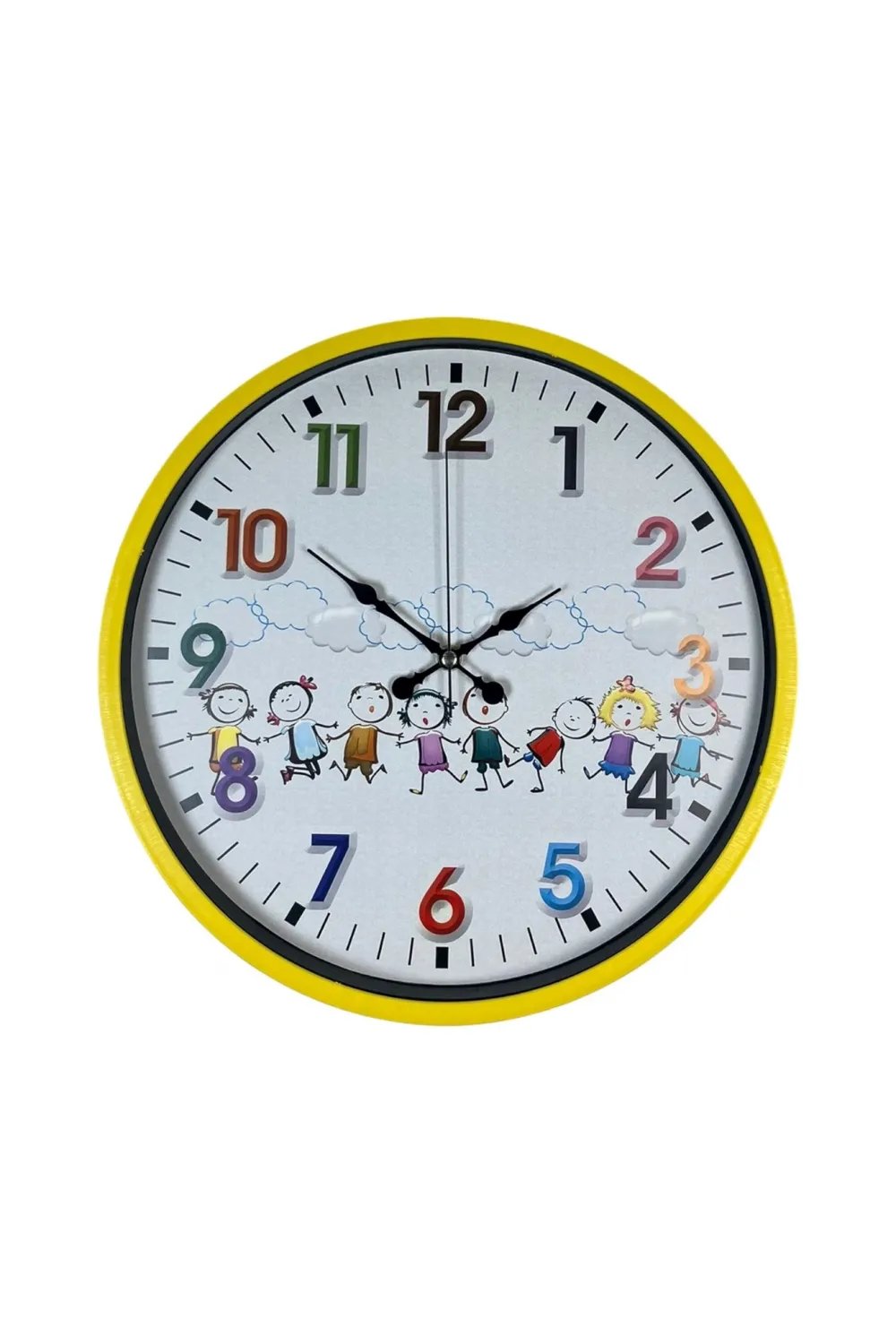 36 Cm Sarı Çocuk Odası Duvar Saati