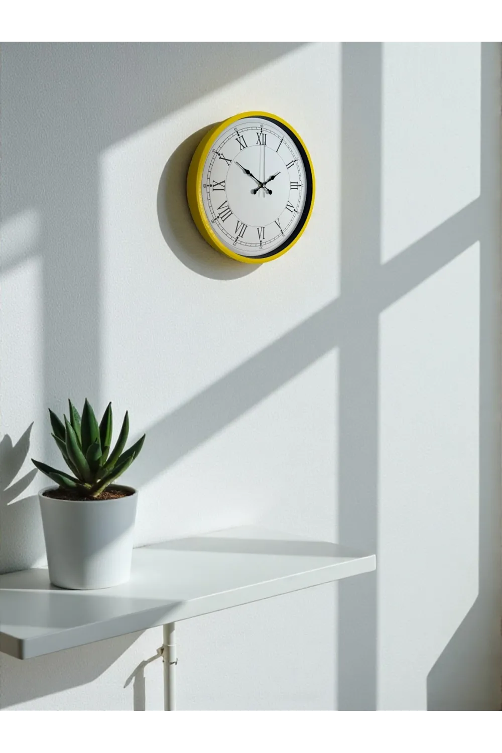 36 Cm Sarı Dekoratif Duvar Saati