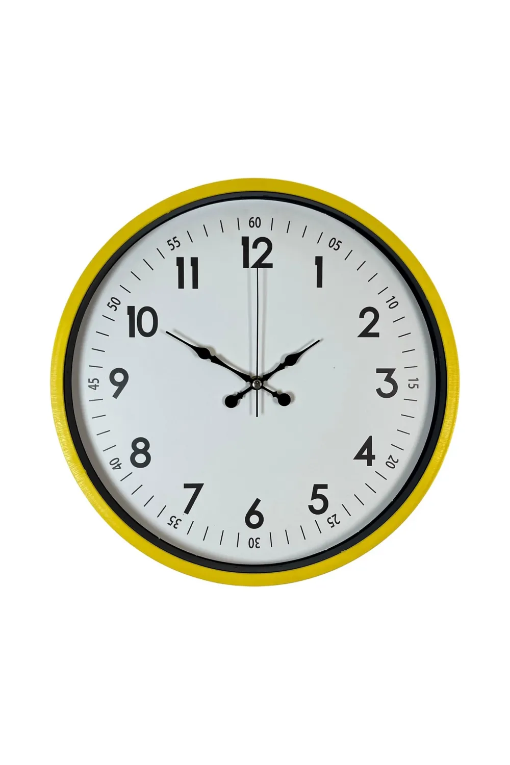 36 Cm Sarı Modern Dekoratif Duvar Saati