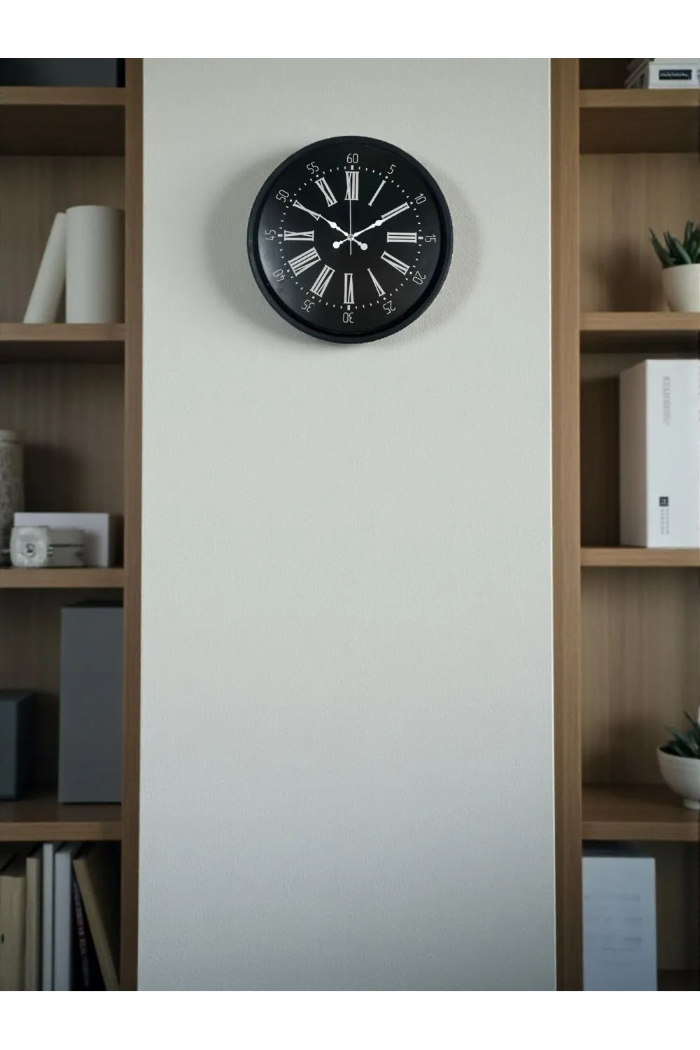36 Cm Siyah Dekoratif Duvar Saati