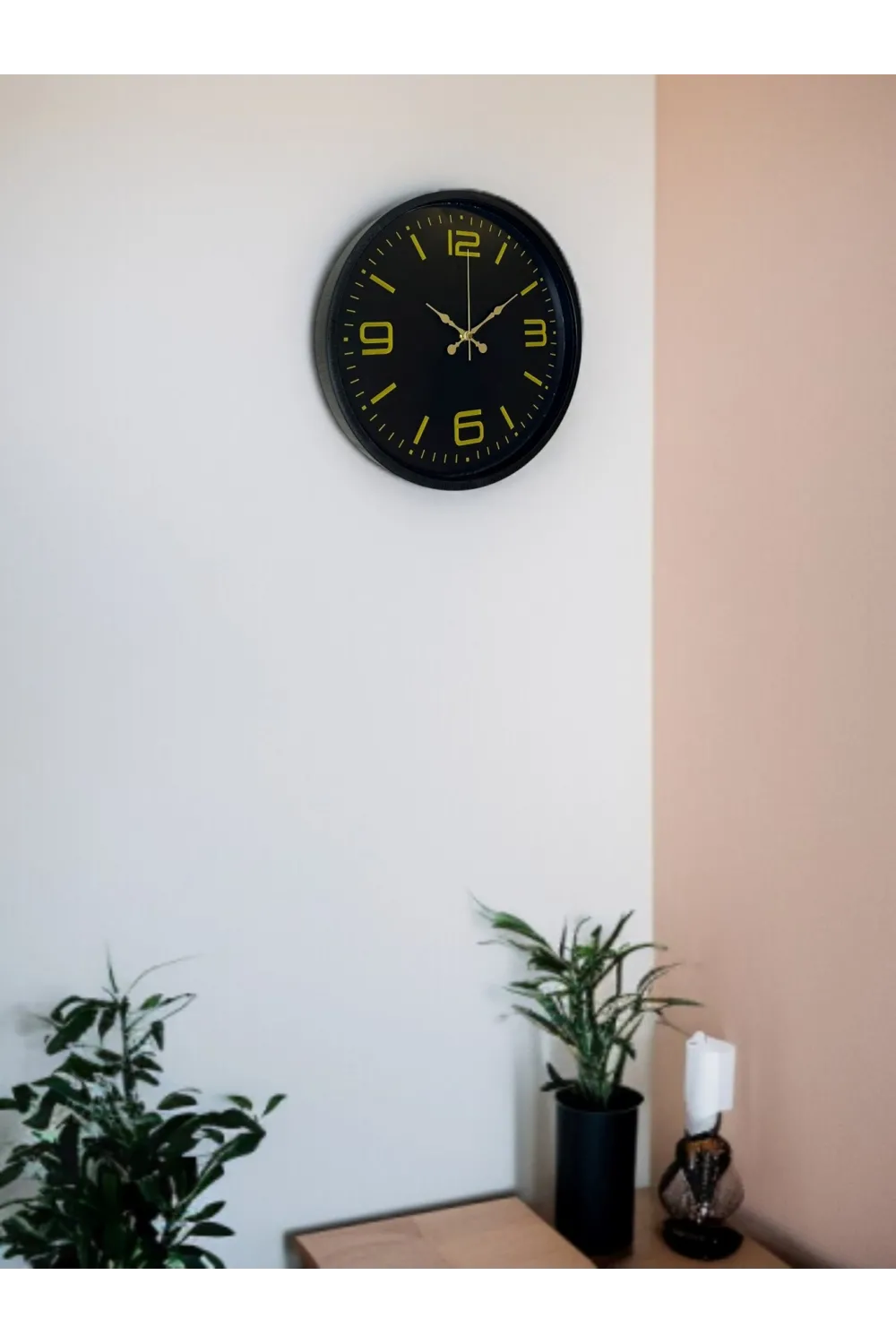 36 Cm Siyah Modern Duvar Saati