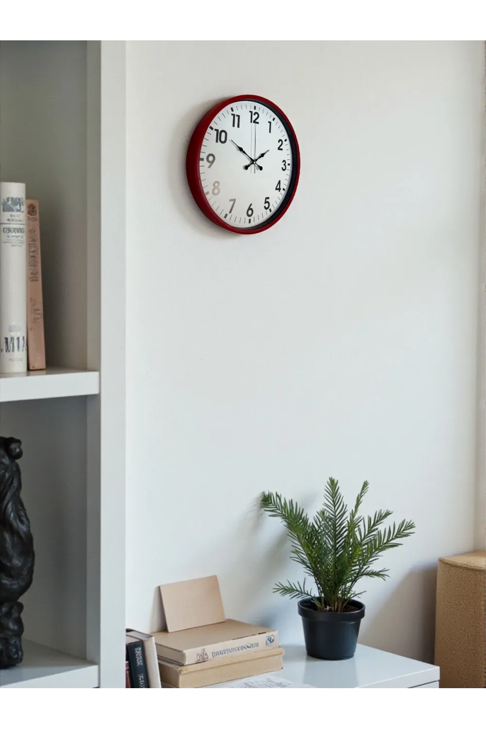 36 Cm Standart Kırmızı Duvar Saati