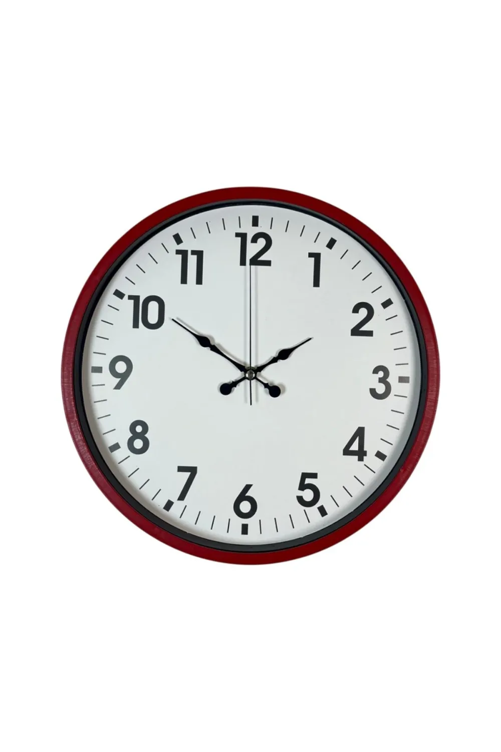36 Cm Standart Kırmızı Duvar Saati