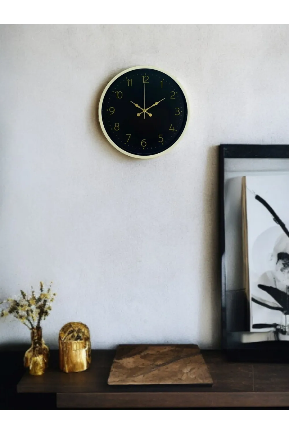 36 Cm Standart Krem Duvar Saati