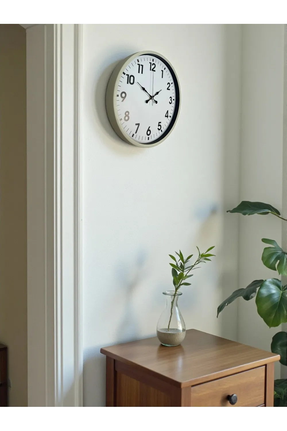 36 Cm Standart Krem Duvar Saati