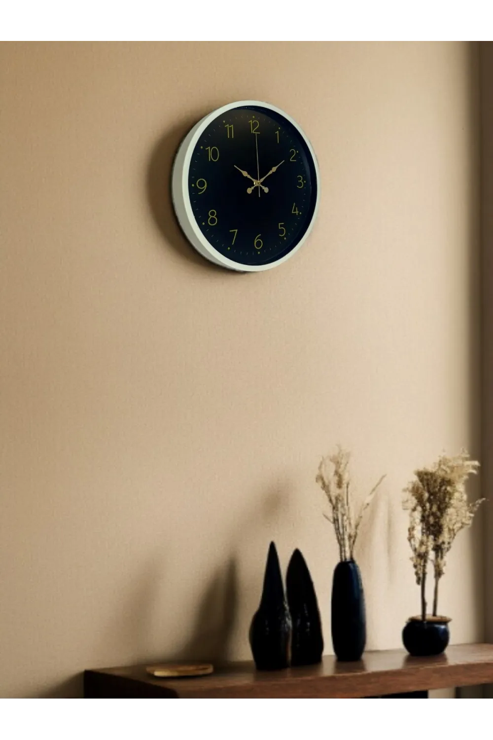 36 Cm Standart Krem Duvar Saati