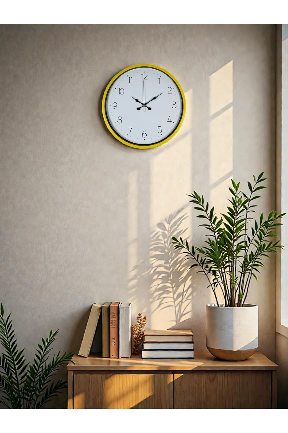 36 Cm Standart Sarı Duvar Saati