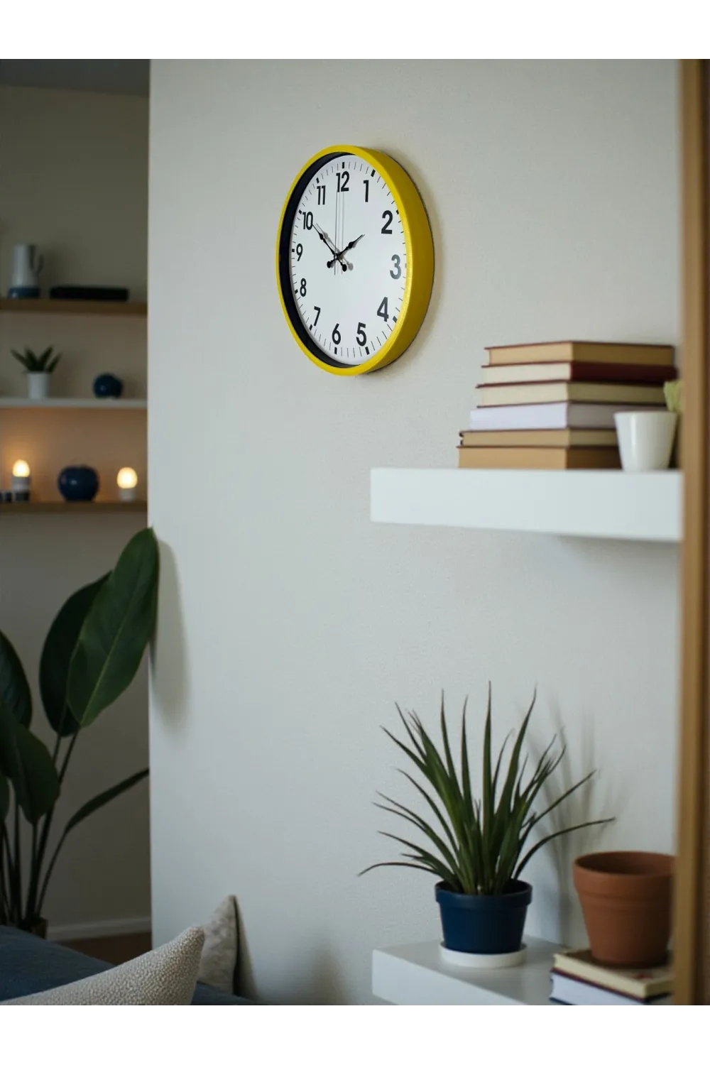 36 Cm Standart Sarı Duvar Saati
