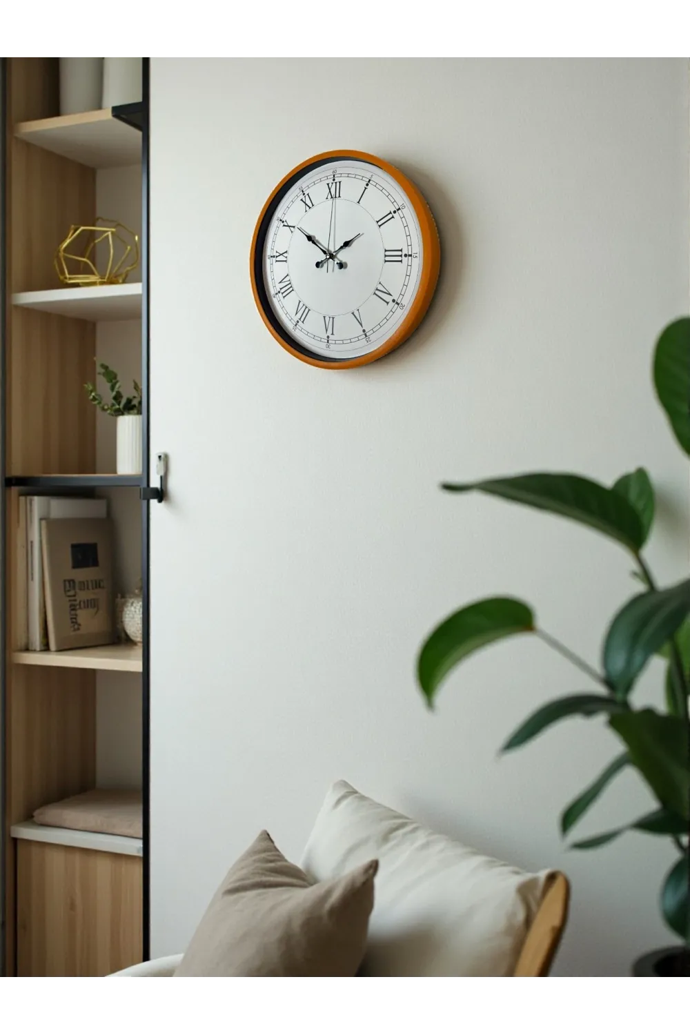36 Cm Standart Turuncu Duvar Saati