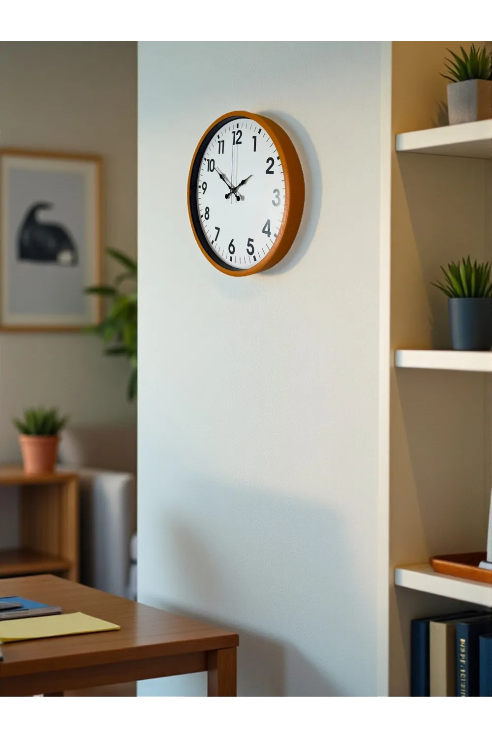 36 Cm Standart Turuncu Duvar Saati