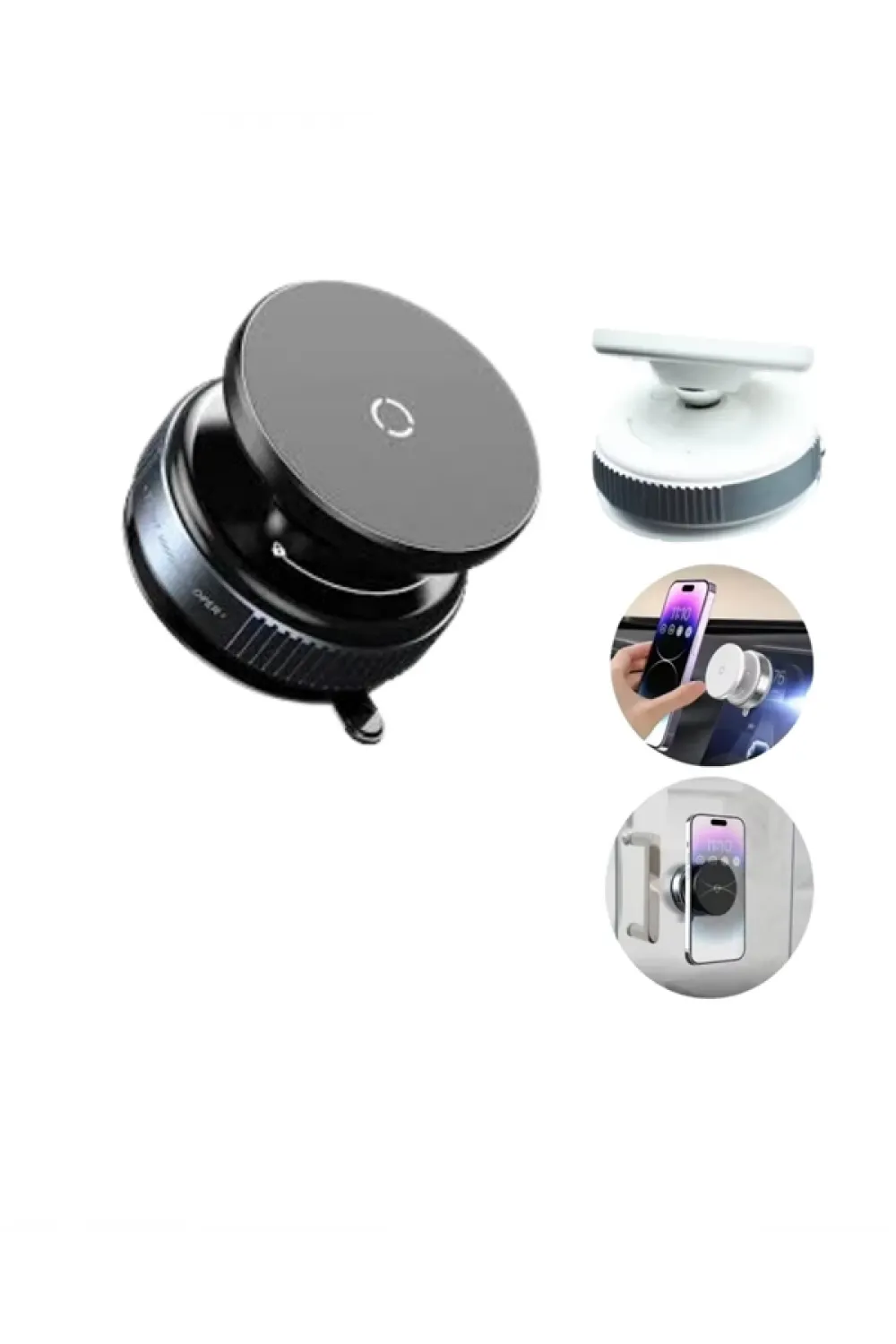 360° Ayarlanabilir Manyetik Araç Telefon Tutucu – Kompakt Ve Pratik Tasarım