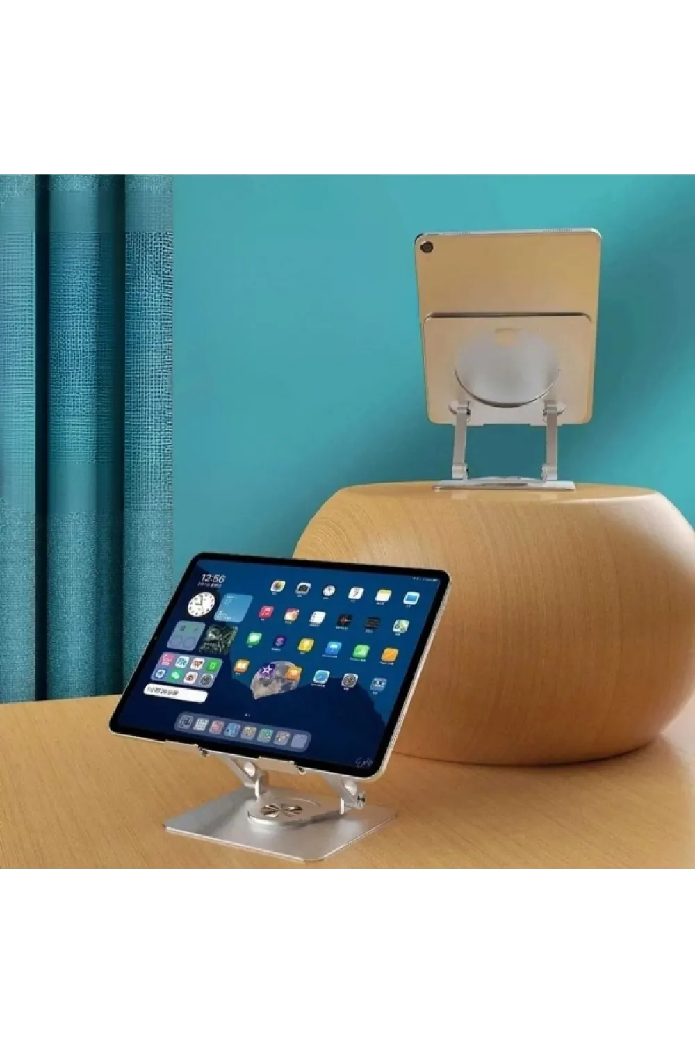 360 Derece Dönebilen Yükseltilmiş Masaüstü Ayarlanabilir Metal Tablet Standı