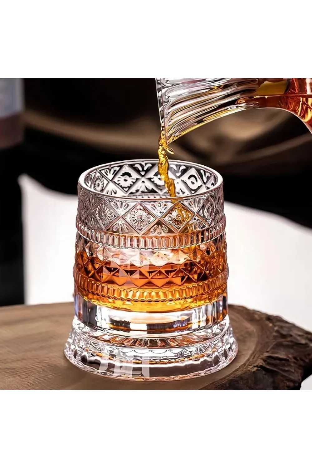 360 Derece Dönen Bardak - 280 ml - Kristal Cam