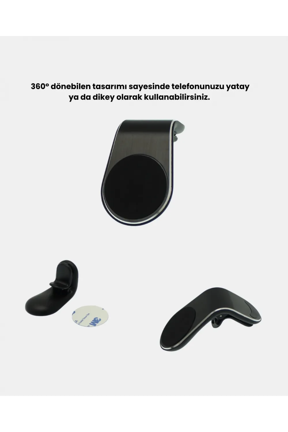 360° Dönebilen Manyetik Araç Telefon Tutucu Sarsıntısız Ve Şık Tasarımlı