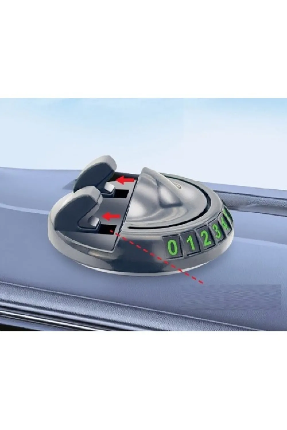 360° Dönebilen Yapışkanlı Numaratörlü Araç Telefon Tutucu
