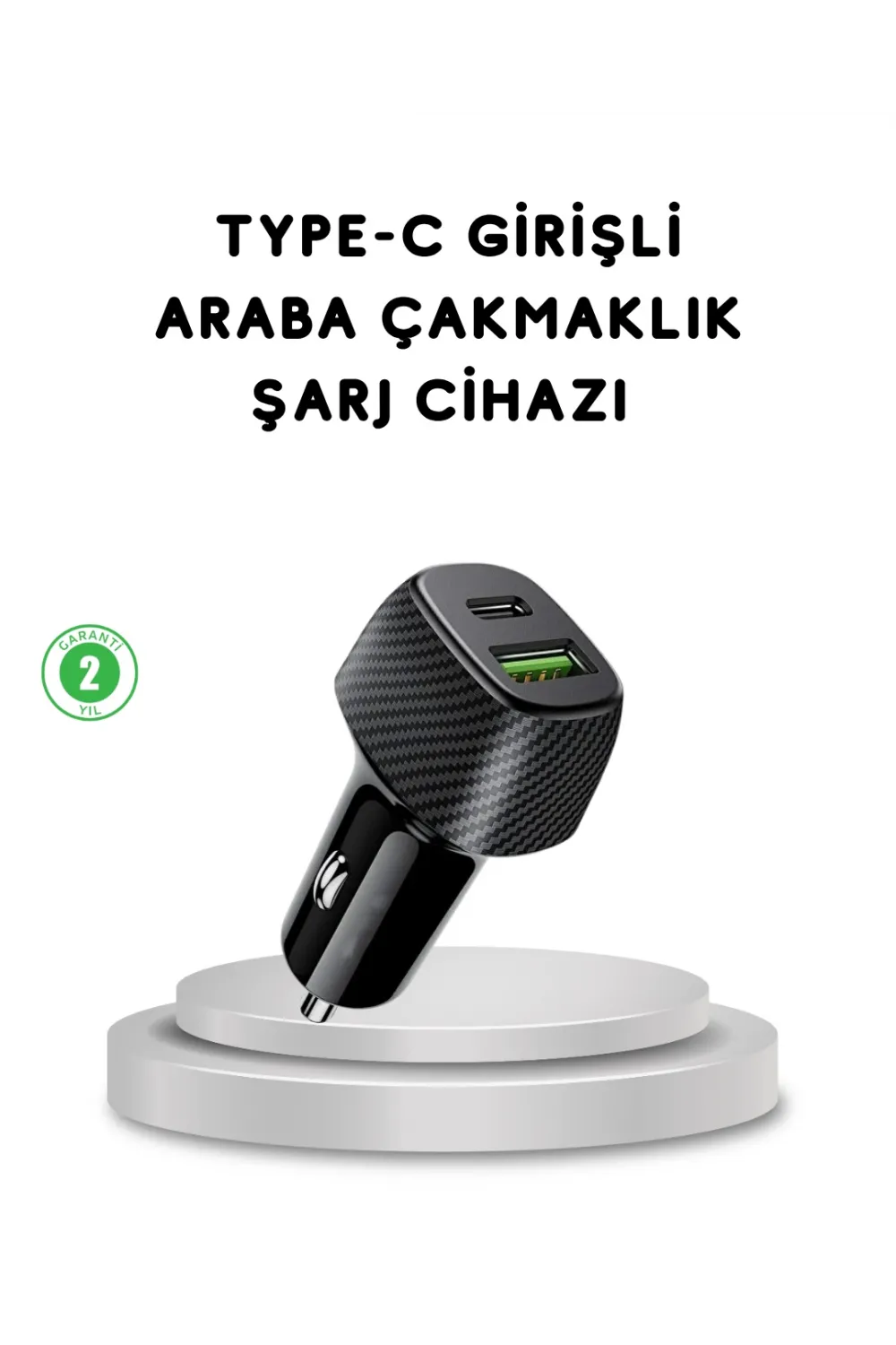 38w Araç Şarj Cihazı Type-c Pd Usb Hızlı Şarj Çift Port