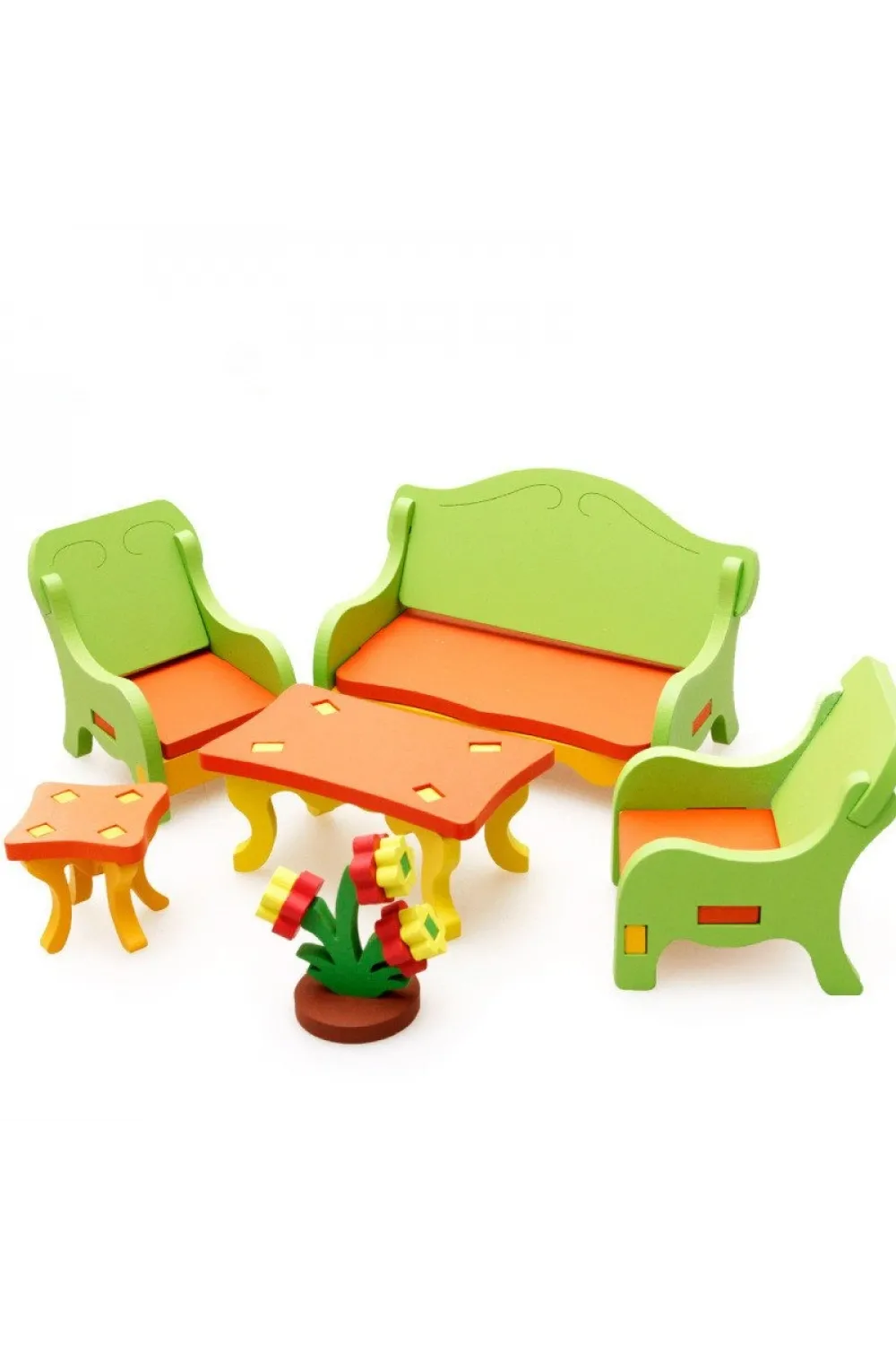 3D Ahşap Puzzle - Salon Takımı